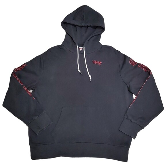 Star Wars Y2K Hoodie Black Size L Sweatshirt Pullover Darth Vader Goth Grunge - Picture 1 of 12